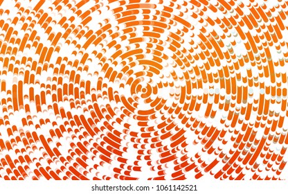 Light Orange vector background with curved circles. Modern gradient abstract illustration with bandy lines. Textured wave pattern for backgrounds.