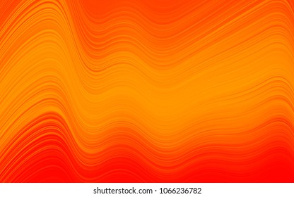 Light Orange vector background with curved circles. Blurred geometric sample with gradient bubbles.  Textured wave pattern for backgrounds.