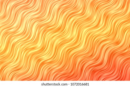 Light Orange vector background with curved circles. Colorful illustration in abstract marble style with gradient. Brand-new design for your ads, poster, banner.