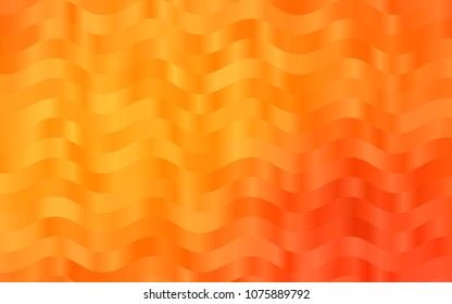 Light Orange vector background with curved circles. Shining crooked illustration in marble style. The best blurred design for your business.