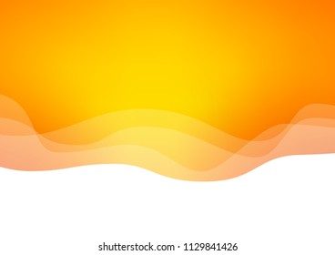 Light Orange vector background with curved circles. Blurred geometric sample with gradient bubbles.  Textured wave pattern for backgrounds.