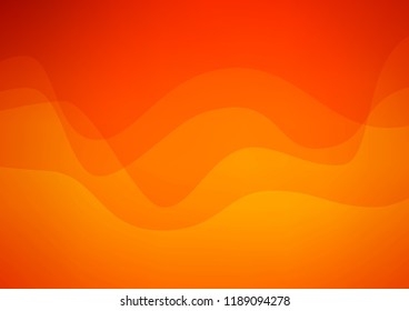 Light Orange vector background with curved circles. Shining illustration, which consist of blurred lines, circles. New composition for your brand book.