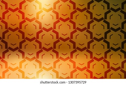 Light Orange vector background with curved lines. An elegant bright illustration with gradient. Abstract design for your web site.
