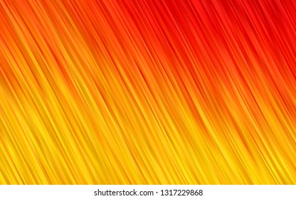 Light Orange vector background with curved circles. Glitter abstract illustration with wry lines. New composition for your brand book.