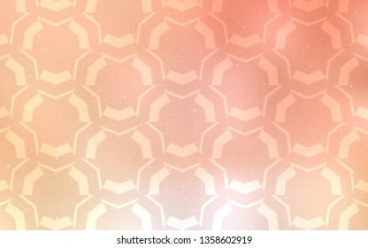 Light Orange vector background with curved lines. A sample with colorful lines, shapes. A new texture for your  ad, booklets, leaflets.