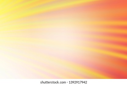 Light Orange vector background with curved lines. Colorful illustration in simple style with gradient. Template for cell phone screens.