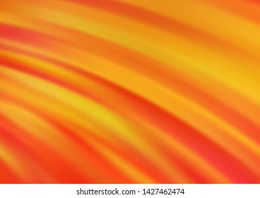 Light Orange vector background with curved circles. A completely new color illustration in marble style. A completely new marble design for your business.