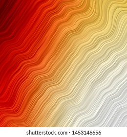 Light Orange vector background with curved lines. Abstract gradient illustration with wry lines. Smart design for your promotions.