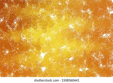 Light Orange vector background with curved lines. Colorful illustration in simple style with gradient. Abstract style for your business design.