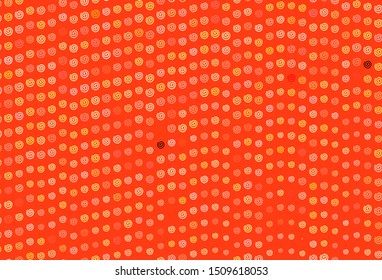 Light Orange vector background with curved lines. Colorful illustration in simple style with gradient. Colorful wave pattern for your design.