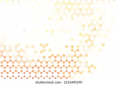 Light Orange vector background with curved lines. A completely new colorful illustration in simple style. A completely new design for your business.