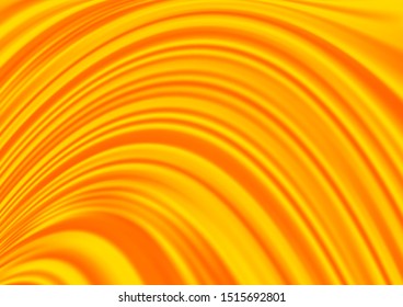 Light Orange vector background with curved circles. Glitter abstract illustration with wry lines. A completely new marble design for your business.