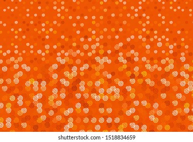 Light Orange vector background with curved lines. Colorful abstract illustration with gradient lines. A new texture for your  ad, booklets, leaflets.