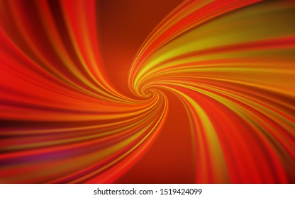 Light Orange vector background with curved lines. A completely new colorful illustration in simple style. Brand new design for your ads, poster, banner.