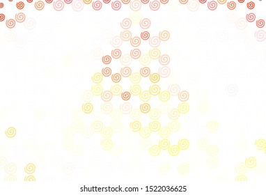 Light Orange vector background with curved lines. Glitter abstract illustration with wry lines. Abstract design for your web site.