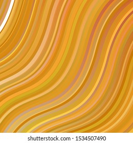Light Orange vector background with curved lines. Colorful illustration in circular style with lines. Best design for your ad, poster, banner.