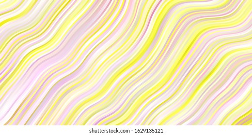 Light Orange vector background with curved lines. Abstract illustration with gradient bows. Pattern for business booklets, leaflets