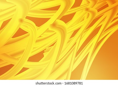 Light Orange vector background with curved lines. Modern gradient abstract illustration with bandy lines. New composition for your brand book.