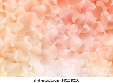 Light Orange vector background with curved lines. Glitter abstract illustration with wry lines. Best design for your business.