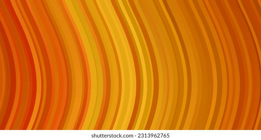 Light Orange vector background with curved lines. Bright sample with colorful bent lines, shapes. Pattern for busines booklets, leaflets