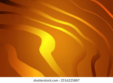 Hellorangefarbener Vektorhintergrund mit gekrümmten Linien. Brandneue bunte Illustration im geschwungenen Stil. Abstraktes Design für Ihre Website.