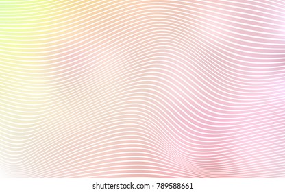 Light Orange vector background with curved lines. A completely new color illustration in a vague style. The best blurred design for your business.