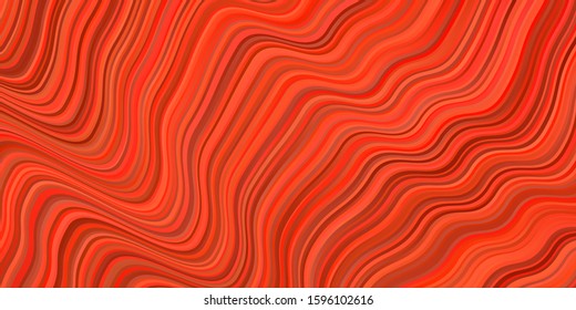Light Orange vector background with curves. Gradient illustration in simple style with bows. Pattern for busines booklets, leaflets