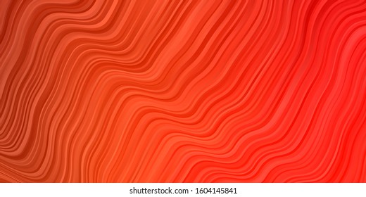 Light Orange vector background with curves. Gradient illustration in simple style with bows. Pattern for busines booklets, leaflets
