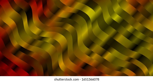 Light Orange vector background with curves. Brand new colorful illustration with bent lines. Best design for your posters, banners.