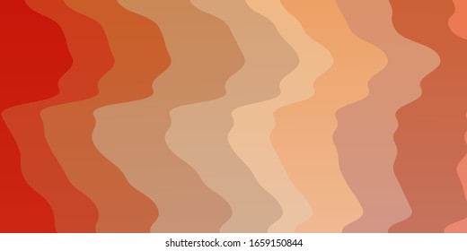 Fondo vectorial de color naranja claro con curvas. Ilustración degradada en estilo simple con arcos. Mejor diseño para tu anuncio, afiche, banner.