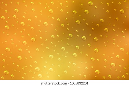 Light Orange vector background with dots. Illustration with set of shining colorful abstract circles. The pattern can be used for aqua ad, booklets.