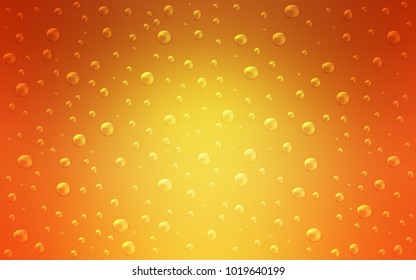 Light Orange vector background with dots. Blurred bubbles on abstract background with colorful gradient. Completely new template for your brand book.