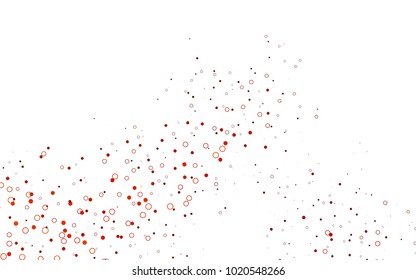 Light Orange vector  background with dots. Modern abstract illustration with colorful water drops. The pattern can be used for beautiful websites.
