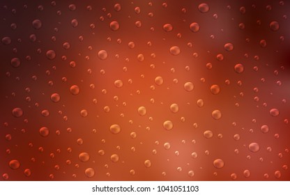 Light Orange vector background with dots. Abstract illustration with colored bubbles in nature style. Completely new template for your brand book.