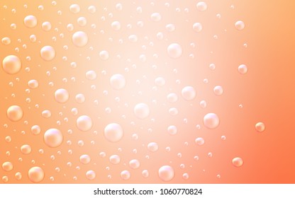 Light Orange vector background with dots. Beautiful colored illustration with blurred circles in nature style. Pattern can be used as texture of water, rain drops.