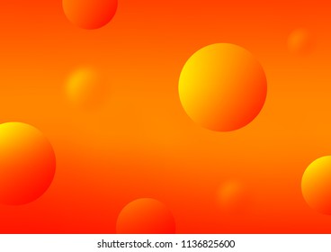 Light Orange vector background with dots. Blurred decorative design in abstract style with bubbles. The pattern can be used for beautiful websites.