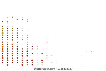 Light Orange vector  background with dots. Blurred decorative design in abstract style with bubbles. The pattern can be used for ads, leaflets of liquid.