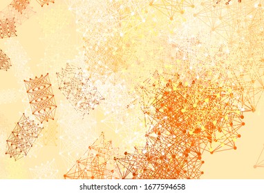 Light Orange vector background with forms of artificial intelligence. Shining illustration with AI shapes on abstract template. Pattern for  poster, banner of technology.