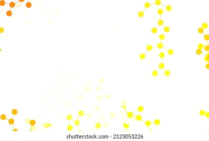 Light Orange vector background with forms of artificial intelligence. Shining illustration with AI shapes on abstract template. Pattern for  poster, banner of technology.
