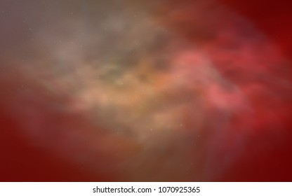 Light Orange vector background with galaxy stars. Modern abstract illustration with Big Dipper stars. Best design for your ad, poster, banner.