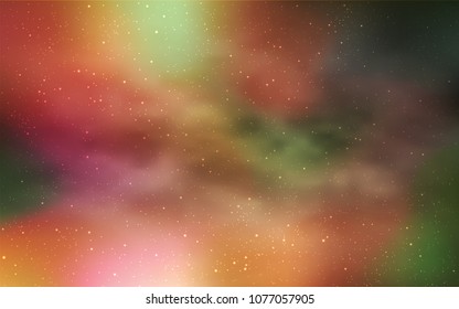Light Orange vector background with galaxy stars. Modern abstract illustration with Big Dipper stars. Pattern for astronomy websites.