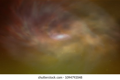 Light Orange vector background with galaxy stars. Shining colored illustration with bright astronomical stars. Best design for your ad, poster, banner.