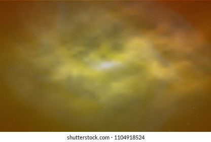 Light Orange vector background with galaxy stars. Blurred decorative design in simple style with galaxy stars. Pattern for astrology websites.