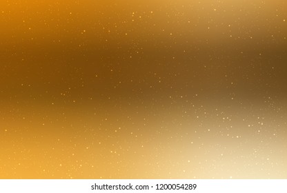 Light Orange vector background with galaxy stars. Shining illustration with sky stars on abstract template. Template for cosmic backgrounds.