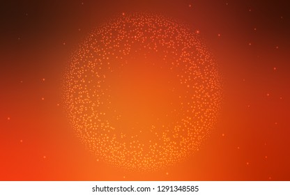 Light Orange vector background with galaxy stars. Modern abstract illustration with Big Dipper stars. Pattern for astrology websites.