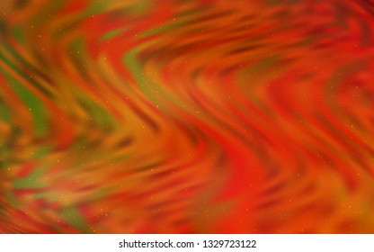 Light Orange vector background with galaxy stars. Shining illustration with sky stars on abstract template. Pattern for astrology websites.