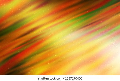 Light Orange vector background with galaxy stars. Blurred decorative design in simple style with galaxy stars. Smart design for your business advert.