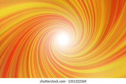 Light Orange vector background with galaxy stars. Shining colored illustration with bright astronomical stars. Smart design for your business advert.