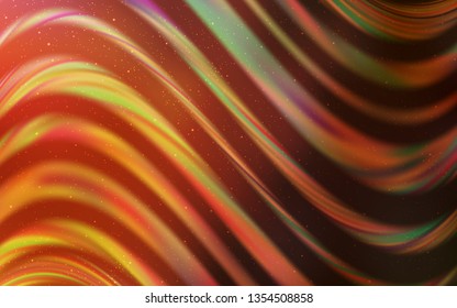 Light Orange vector background with galaxy stars. Space stars on blurred abstract background with gradient. Pattern for astrology websites.