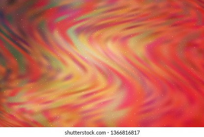 Light Orange vector background with galaxy stars. Space stars on blurred abstract background with gradient. Best design for your ad, poster, banner.
